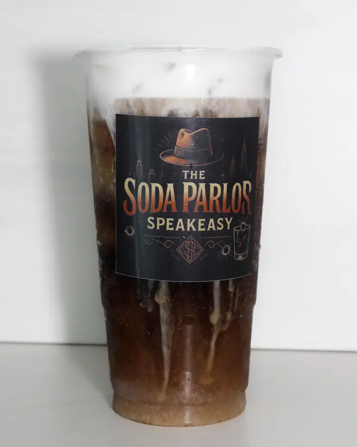 The Godfather dirty soda from The Soda Parlor Speakeasy